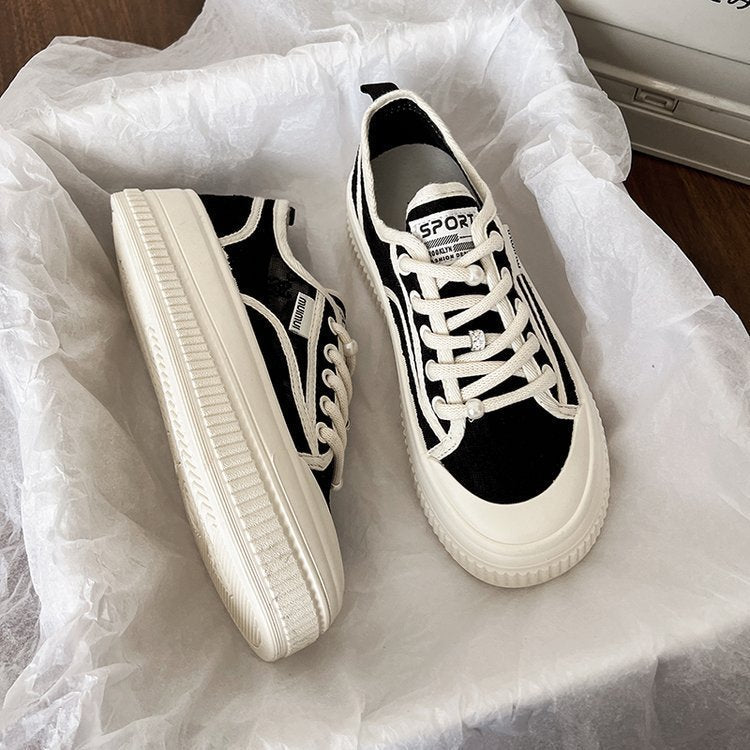 Damen Sneaker mit strapazierfähigem Obermaterial und dicker Laufsohle R&B