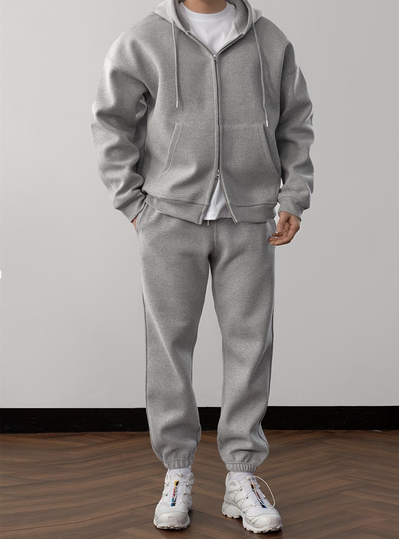 Herren bequeme Freizeitjacke mit passender Jogginghose