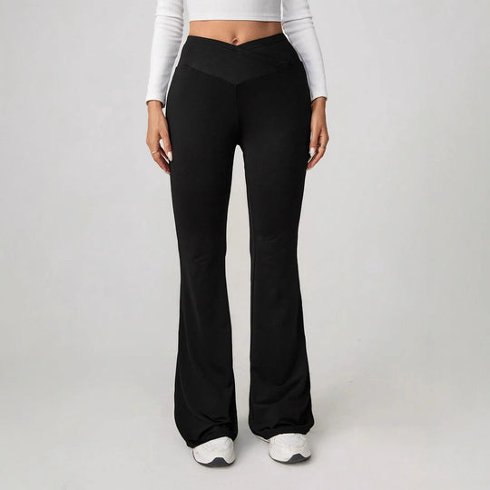 Damen Flared Leggings mit hohem Bund und sportlicher Passform R&B