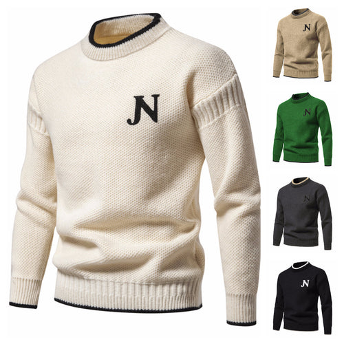 Herren Strukturierter Strickpullover mit Rundhalsausschnitt R&B