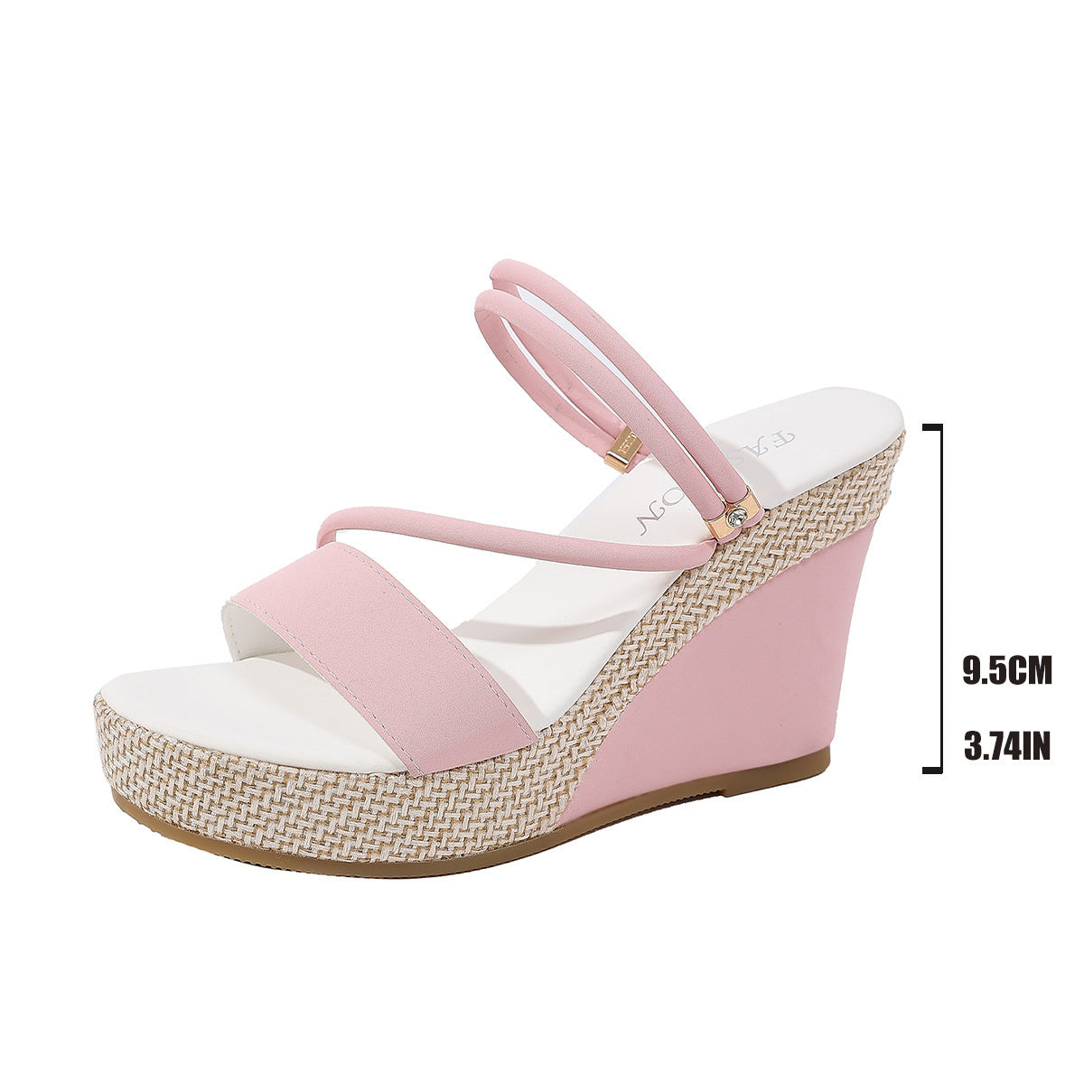 Damen Wedge-Pantoletten mit geflochtenem Riemendesign und komfortablem Fußbett