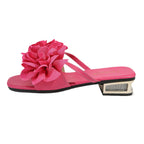 Damen Sandalen mit auffälligem Blumenapplikation und komfortablem Fußbett R&B