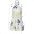 Damen Ärmelloses Blütenmuster Kleid R&B