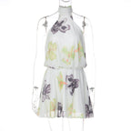 Damen Ärmelloses Blütenmuster Kleid R&B