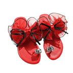 Damen extravagante Flip-Flops mit dekorativen Rüschen R&B