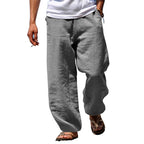 Herren nan lockere Leinenhose mit weitem Bein und elastischem Bund R&B