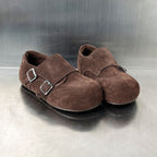 Damen Mokassins mit dekorativem Doppelschnallenverschluss und weichem Wildleder R&B