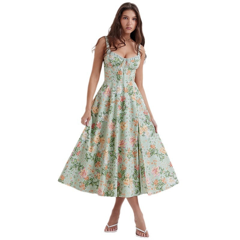 Damen Maxikleid mit romantischem Schnitt und raffinierten Rüschendetails R&B