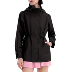 Damen funktionale Übergangsjacke mit verstellbarem Bund und Kapuze R&B