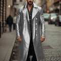Herren Eleganter und glänzender Trenchcoat R&B