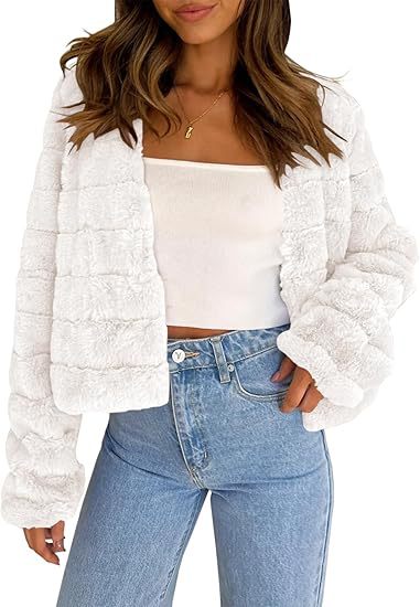 Damen Kuschelige Kurzjacke mit strukturiertem Design und weichem Innenfutter R&B