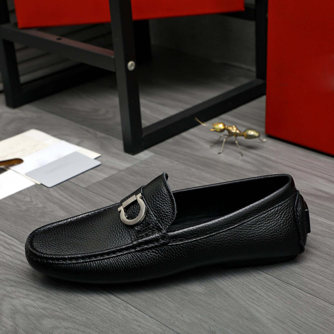 Damen Mokassins aus feinem Leder mit eleganter Applikation R&B