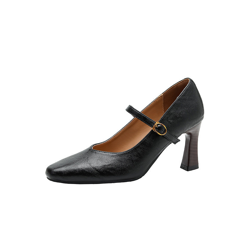 Damen elegante Mary Jane Pumps mit schickem Riemchen R&B