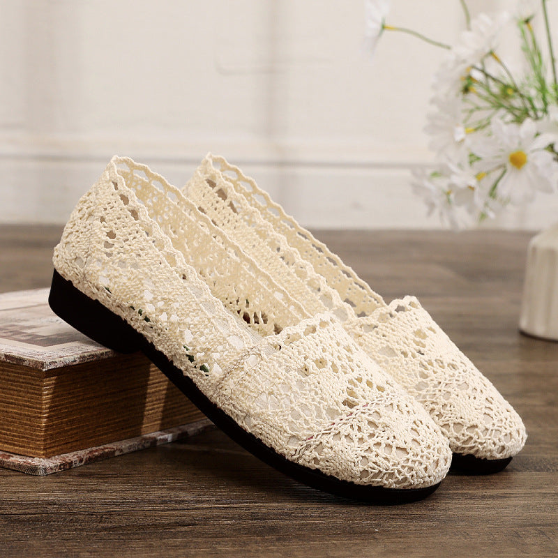 Damen elegante und atmungsaktive Spitzenschuhe