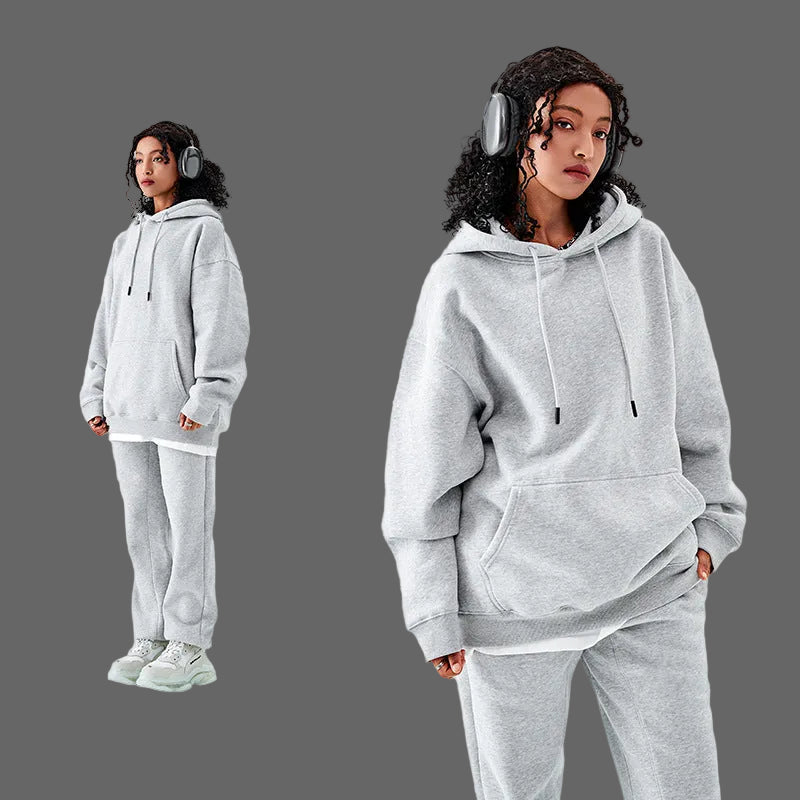 Damen Komfortables Hoodie- und Jogginganzug-Set R&B
