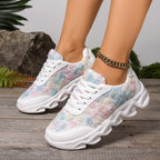 Damen Komfortable Sneaker mit floralem Design R&B