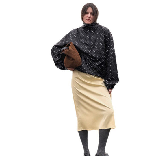 Damen modische Übersize Jacke mit Punkten R&B
