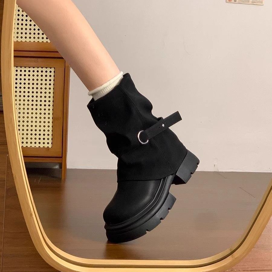 Damen Modische Stiefel mit hohem Schaft und flexibler Sohle R&B