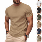 Herren Kurzarm T-Shirt mit strukturiertem Design und atmungsaktiver Baumwolle R&B