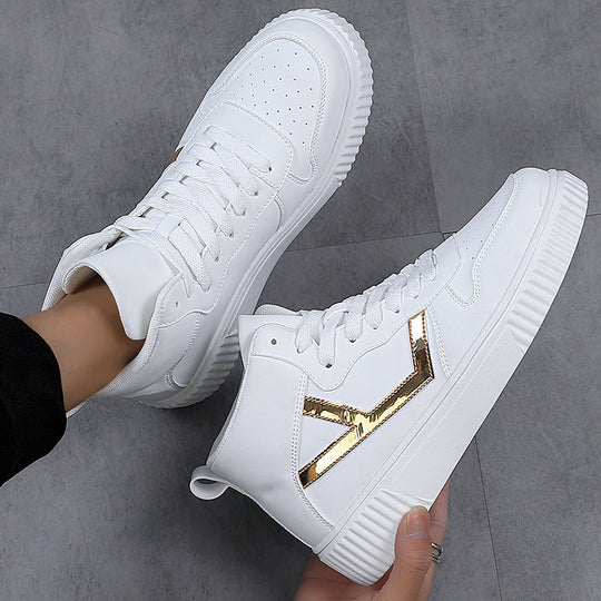 Damen Hochwertige High-Top Sneakers mit trendigem Design und komfortabler Sohle R&B