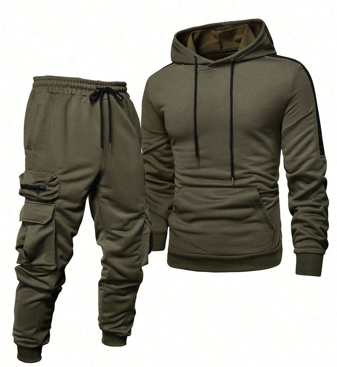 Herren Komfortables Hoodie- und Jogginghosen-Set mit praktischen Taschen R&B