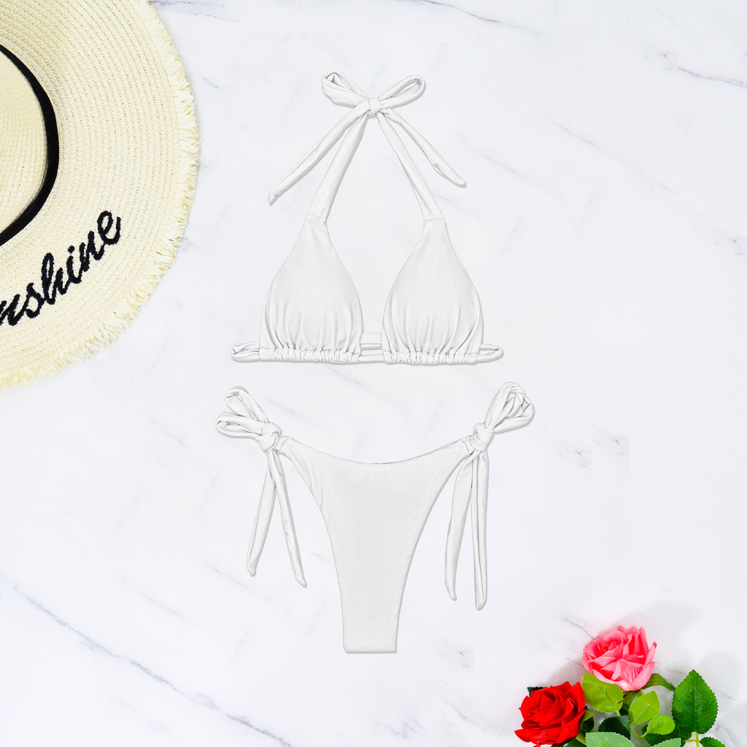 Damen Triangel-Bikini mit raffinierten Bindebändern und hochelastischem Stoff R&B
