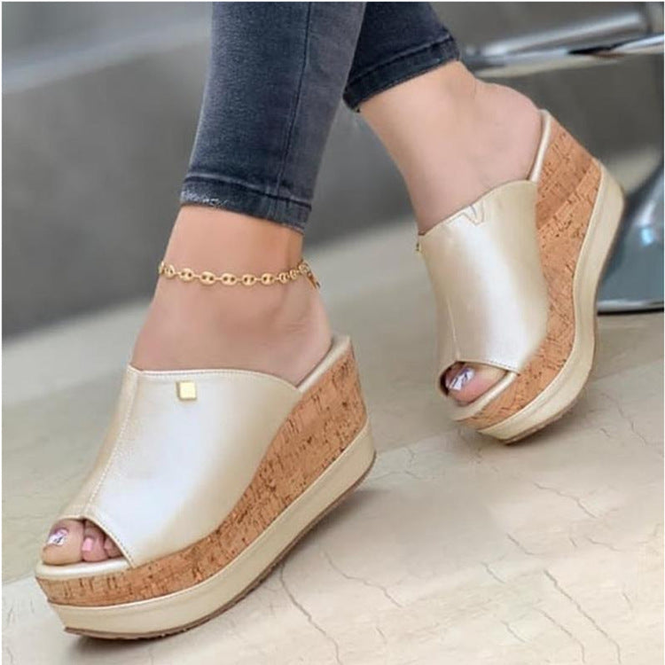 Damen Wedge-Sandalen mit eleganter Korksohle und anpassbarem Obermaterial R&B