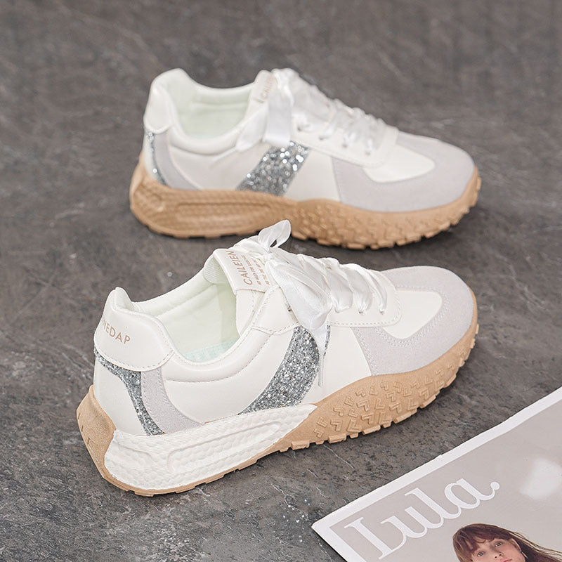 Damen Sportliche Sneakers mit glitzernden Designelementen R&B