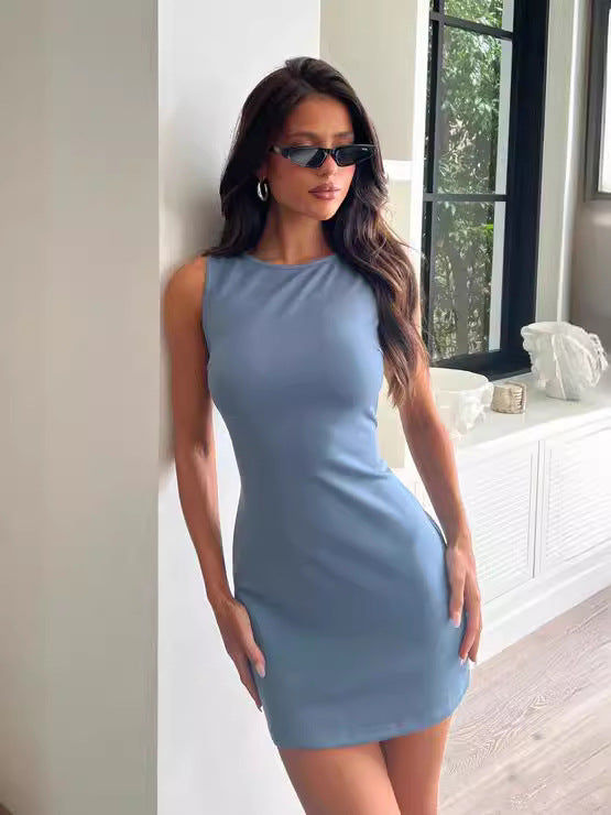 Damen ärmelloses Minikleid R&B