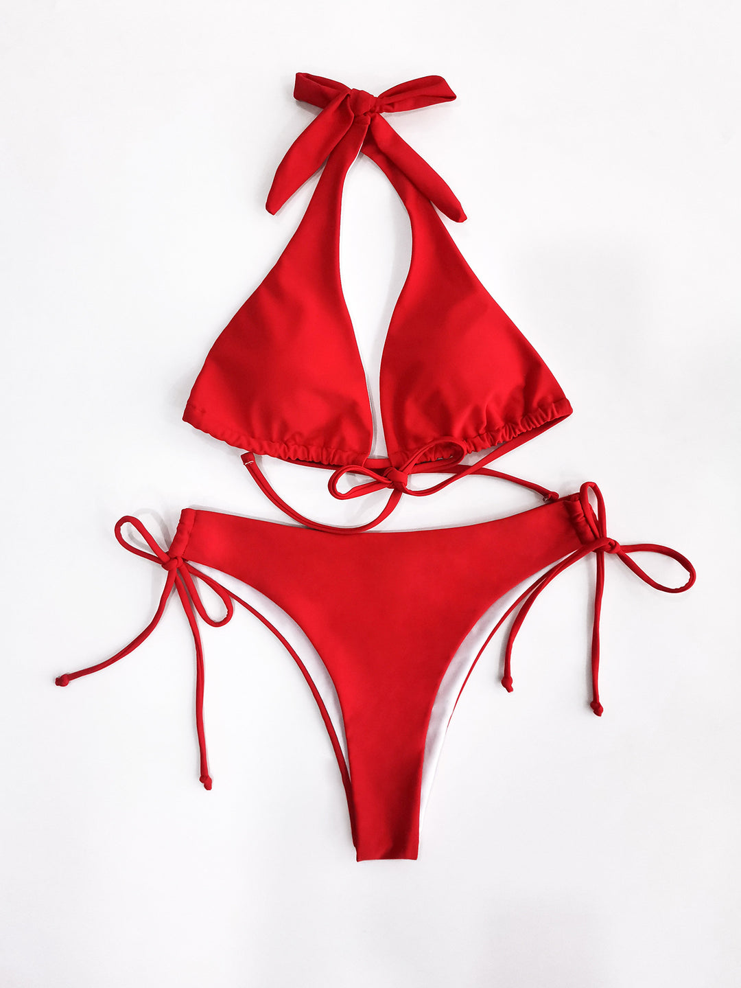 Damen Triangel-Bikini mit hohem Komfort und verspielten Bindebändern R&B