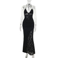 Damen Elegantes Maxikleid mit raffinierten Spitzenakzenten R&B