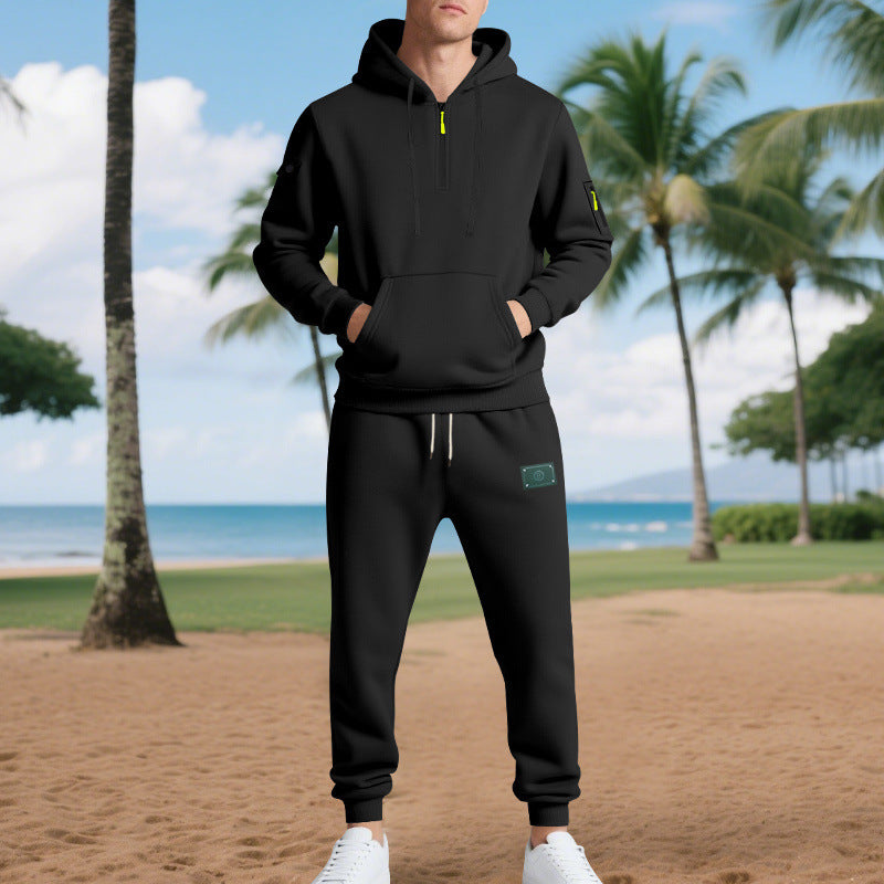 Herren Freizeit-Sweatset mit praktischen Taschen und Kordelzug R&B