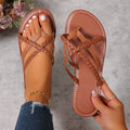 Damen Geflochtene Badesandalen mit anatomischer Sohle und elastischen Riemen R&B
