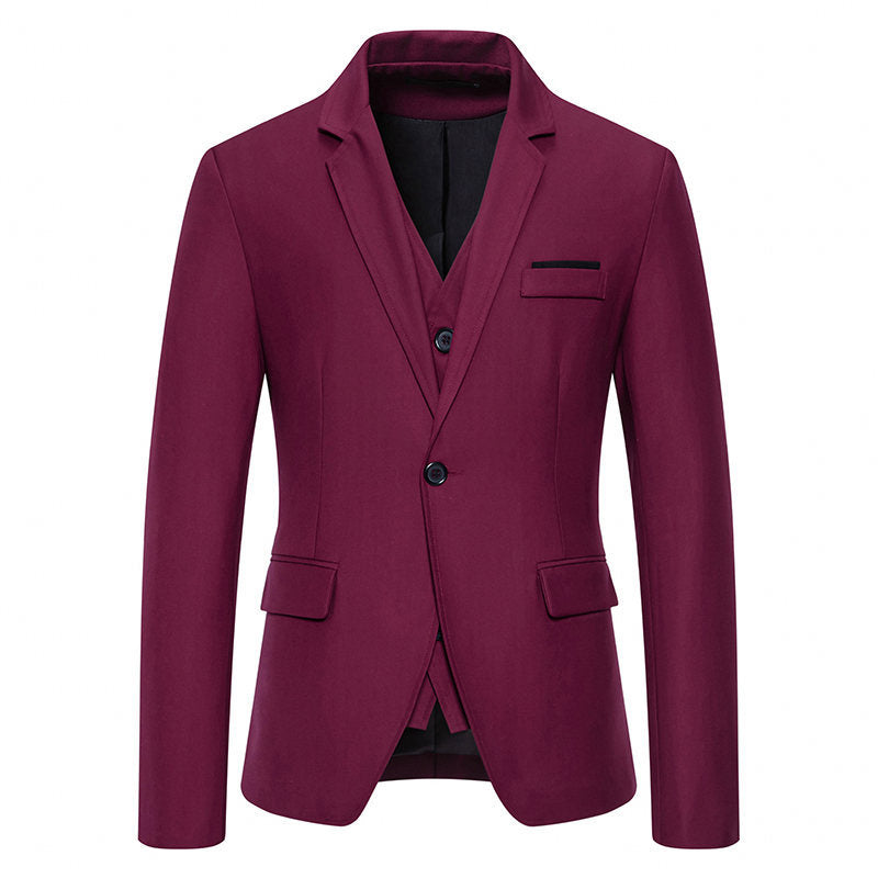 Herren Hochwertiges Anzug-Set mit Weste und elegantem Kragen R&B