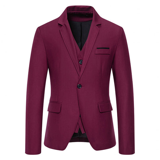 Herren Hochwertiges Anzug-Set mit Weste und elegantem Kragen R&B