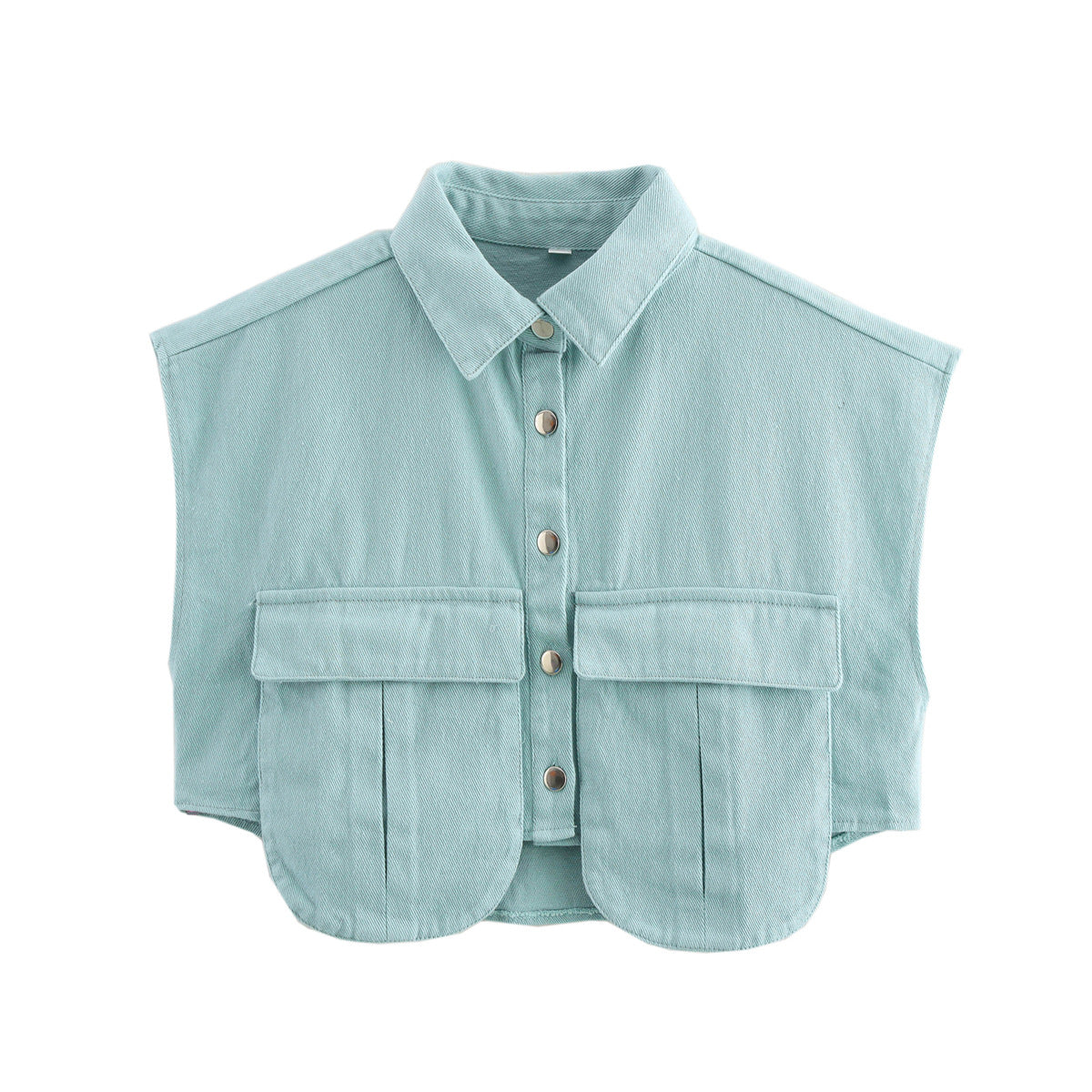 Damen ärmellose Utility-Bluse mit Taschen