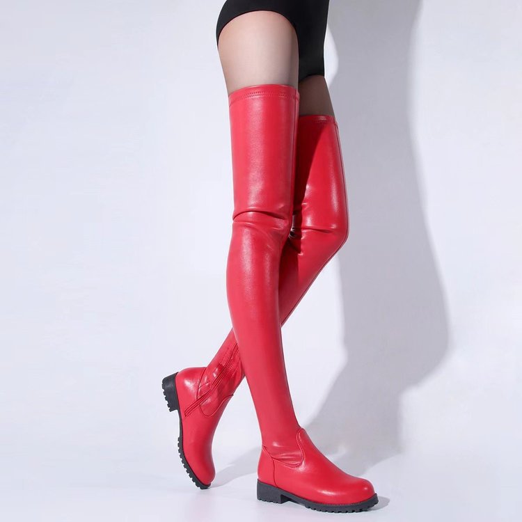 Damen Overknee Stiefel mit robustem Profil und elegantem Design R&B