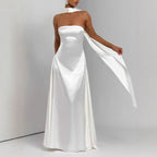 Damen Elegantes und schickes Langarm Abendkleid
