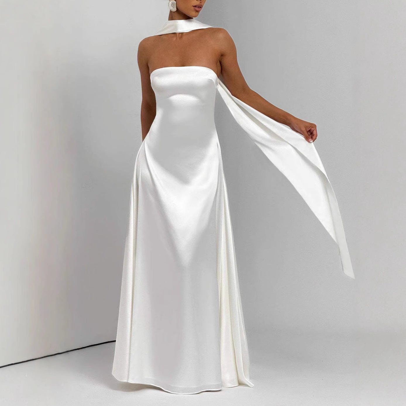Damen Elegantes und schickes Langarm Abendkleid