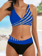 Damen Sportliches Bikini-Set mit trendigem Wickeloberteil R&B