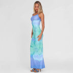 Damen Maxikleid im eleganten Fluid-Design mit feinen Spaghettiträgern R&B