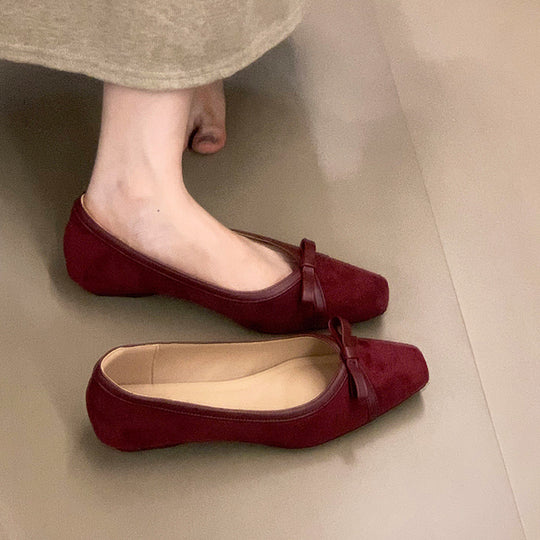 Damen elegante Ballerinas mit modischer Schleife und weich gepolsterter Innensohle Heidi Mode