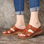Damen Komfortable Fußbett-Sandalen mit verstellbarem Riemen