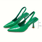Damen Slingback Pumps mit spitzem Zehenbereich R&B