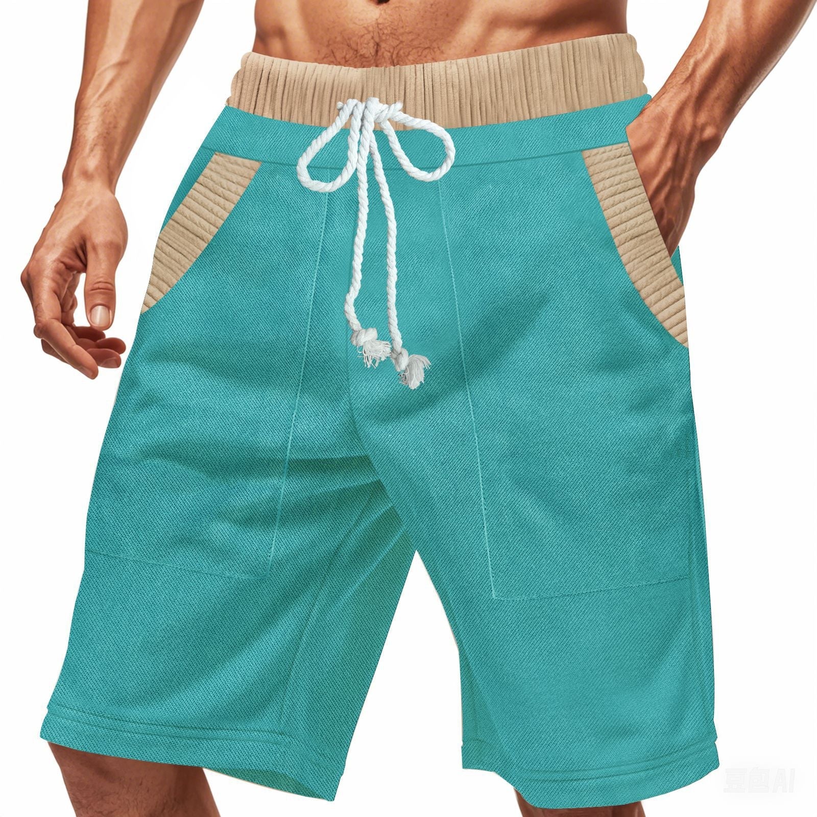 Herren Freizeit-Shorts mit elastischem Bund und praktischen Seitentaschen R&B
