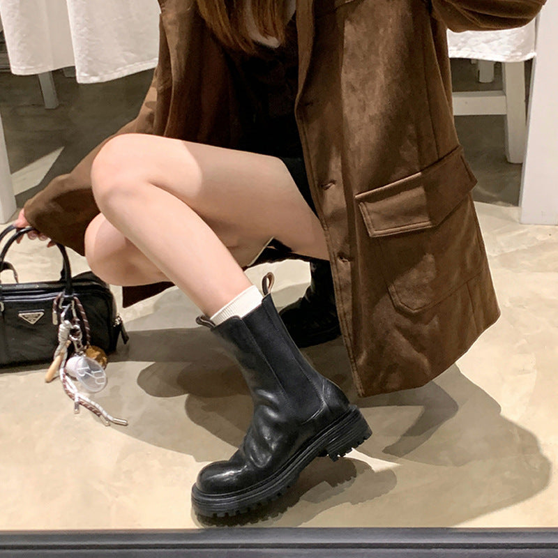 Damen Chelsea Boots mit ergonomischem Fußbett und griffiger Sohle