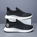 Damen Bequeme Slip-On Sneakers mit atmungsaktivem Strickmaterial und rutschfester Sohle R&B
