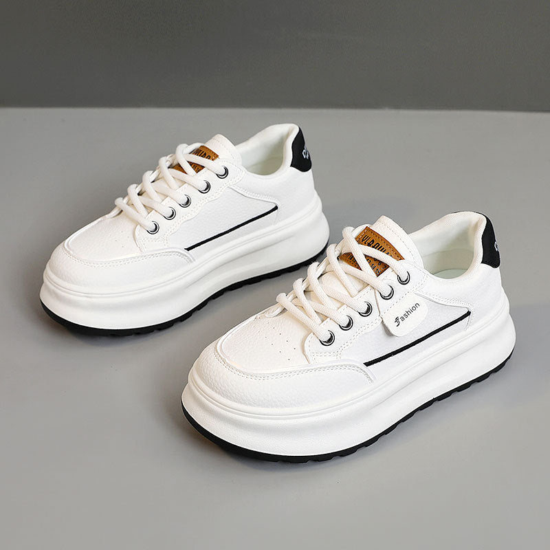 Damen modische Chunky Sneaker mit hochgezogenem Sohlenprofil und atmungsaktiver Obermaterialstruktur R&B