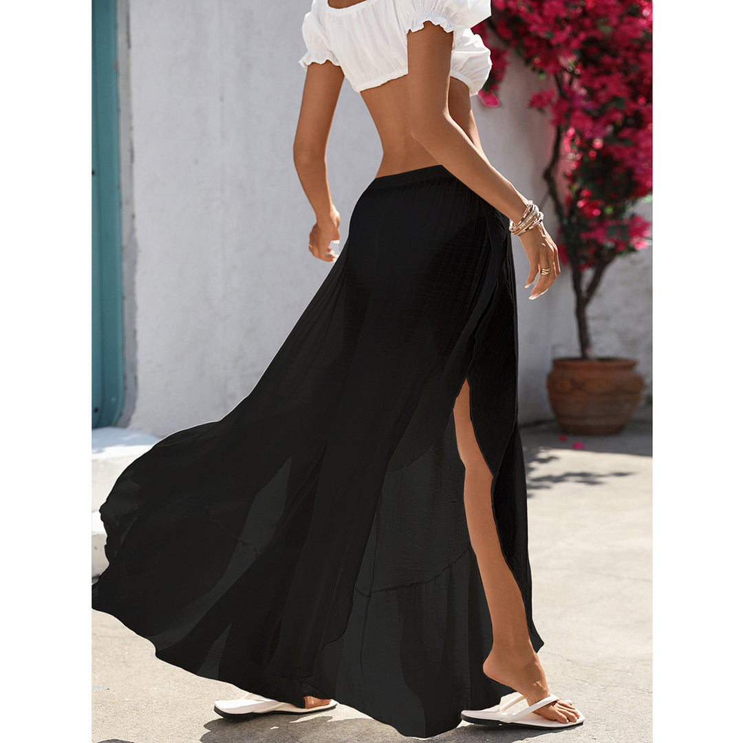 Damen Maxi-Rock mit elegantem asymmetrischen Schnitt und luftiger Passform R&B
