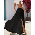 Damen Maxi-Rock mit elegantem asymmetrischen Schnitt und luftiger Passform R&B